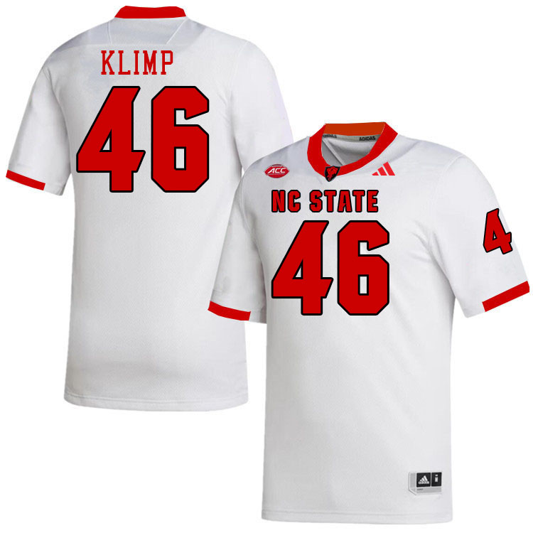 NC State Wolfpack #46 Ryan Klimp College Football Jerseys Stitched-White